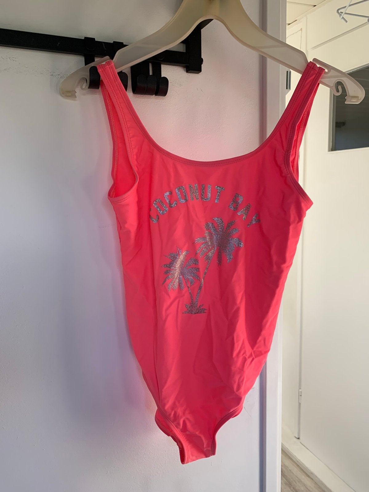Badpak met Palmboomprint - Maat 176, Ophalen, Zo goed als nieuw, Roze, Badpak