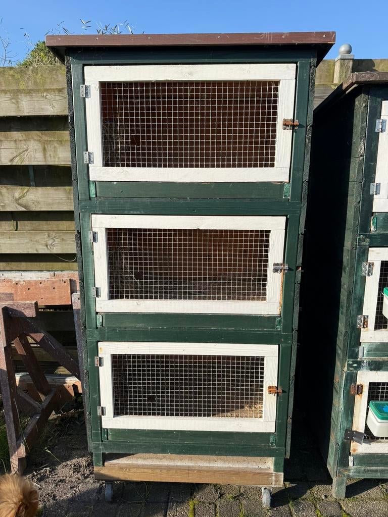 Konijnenflat, Dieren en Toebehoren, Kooi, Gebruikt, Minder dan 75 cm, Ophalen