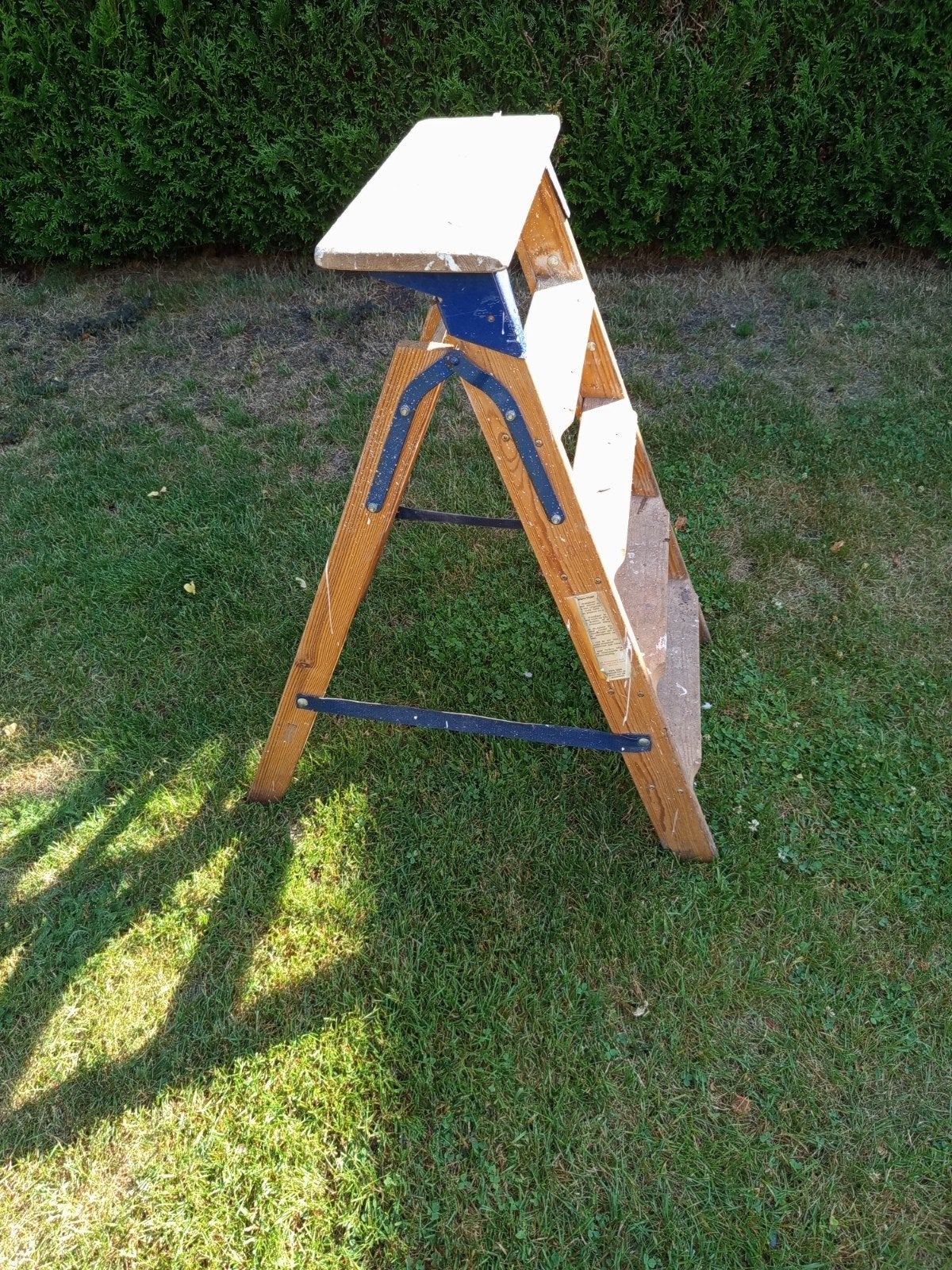 Vintage houten schilders trapje - decoratief, Ophalen, Gebruikt, Trap, Minder dan 2 meter