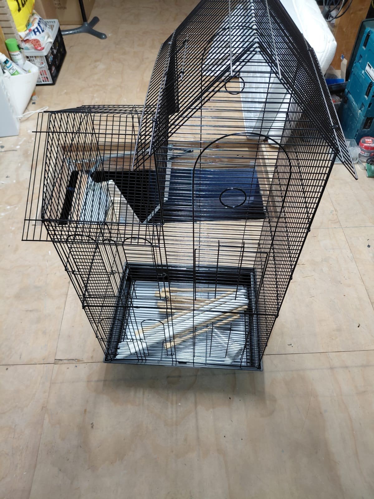 vogelkooi keddoc, Ophalen, Zo goed als nieuw, Metaal, Vogelkooi