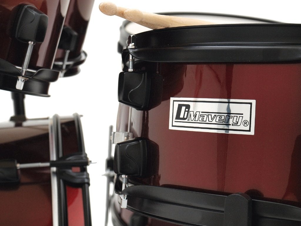 DIMAVERY DS-200 Drum set, wine red, ., Drums of Percussie, Nieuw, Ophalen of Verzenden