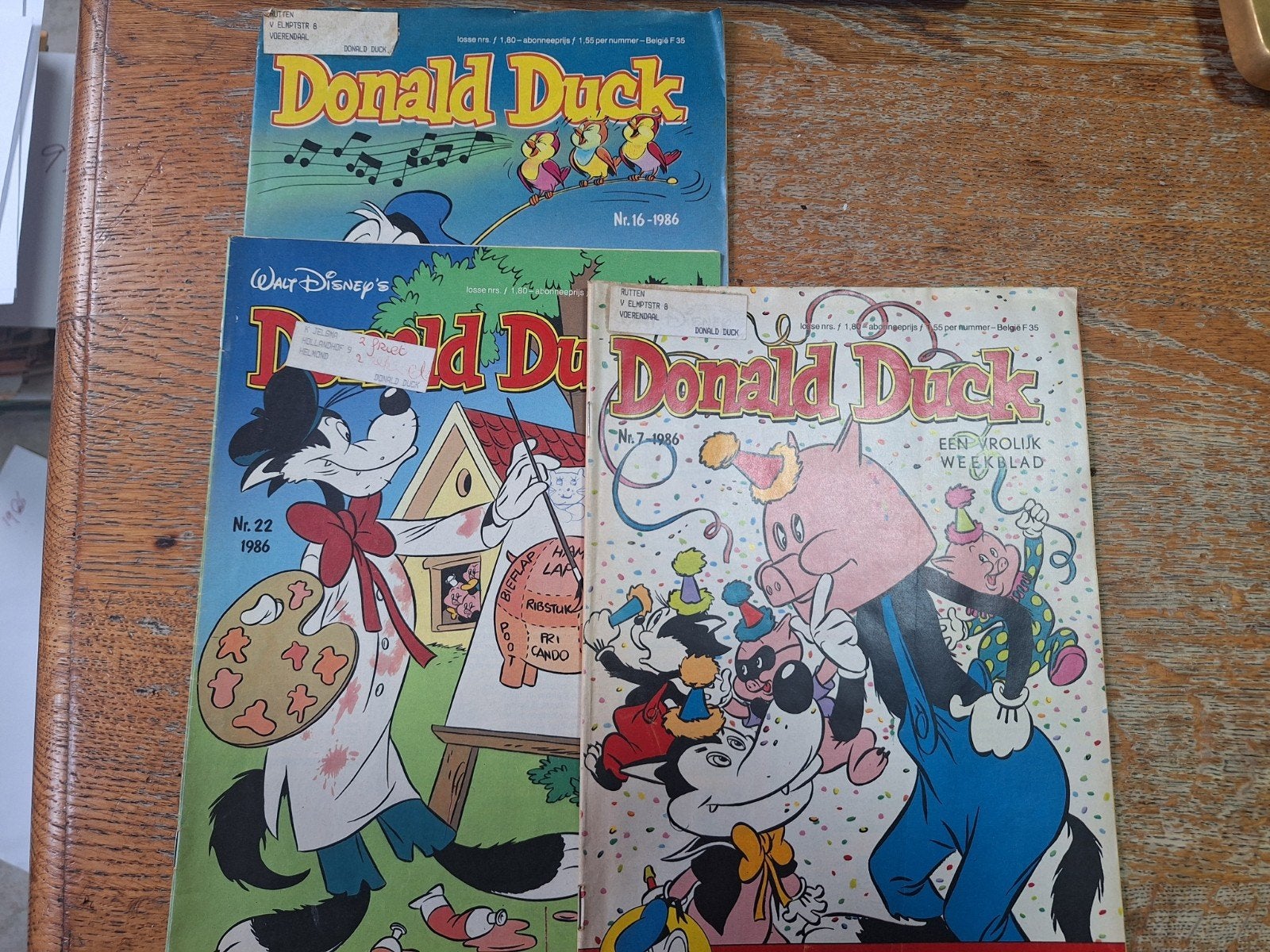 Donald Duck Weekblad Jaargang 86, Nrs. 7, 16, 22 (1986), Ophalen of Verzenden