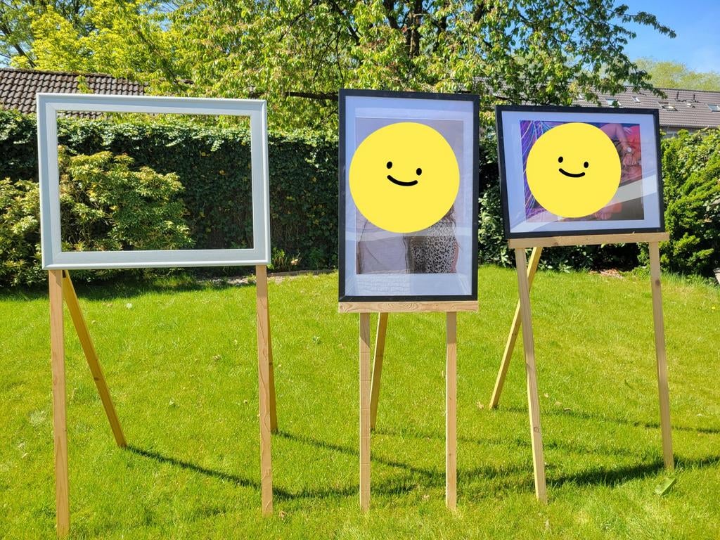 12x Foto Ezels /Schildersezels met lijst (voor bruiloft), Ophalen, Zo goed als nieuw