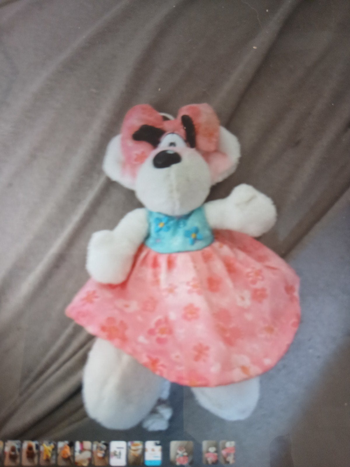 Diddl sleutelhanger met roze jurkje, Ophalen of Verzenden, Diddlina, Gebruikt, Overige typen