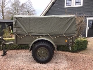Dekzeil Polynorm 1ton saris nekaf daf ya unimog 404 kl, Ophalen of Verzenden, Landmacht, Nederland, Embleem of Badge