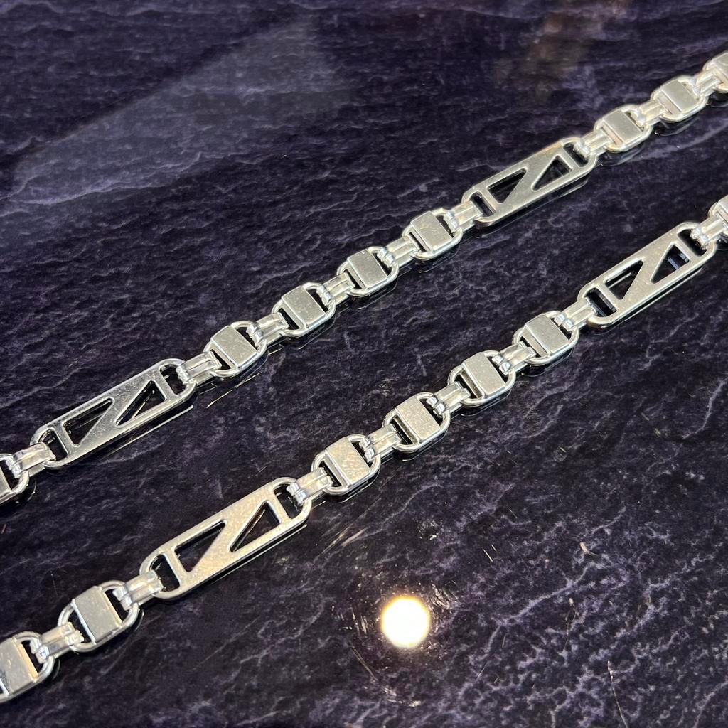 Zilveren ketting 925 silver magnum schakel Kingsley, Ophalen of Verzenden, Nieuw, Goud