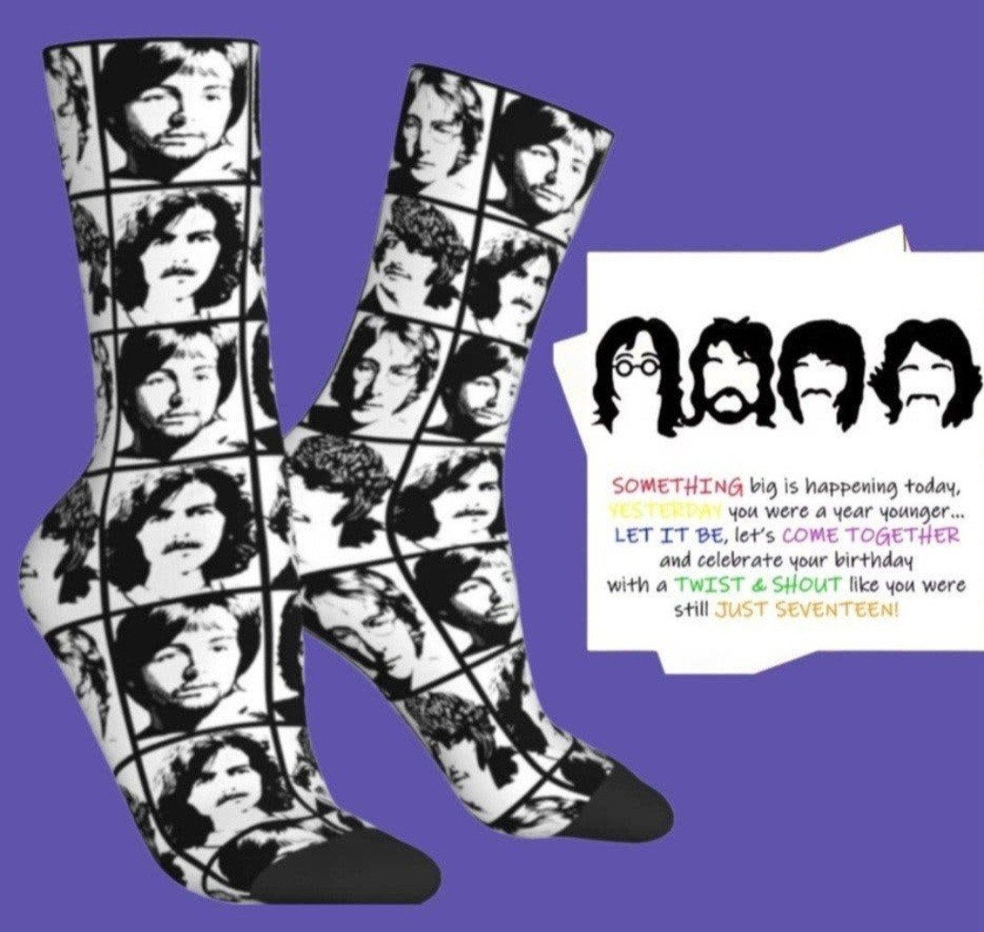 THE BEATLES SOKKEN  + VERJAARDAGS KAART THE BEATLES, Ophalen of Verzenden, Nieuw