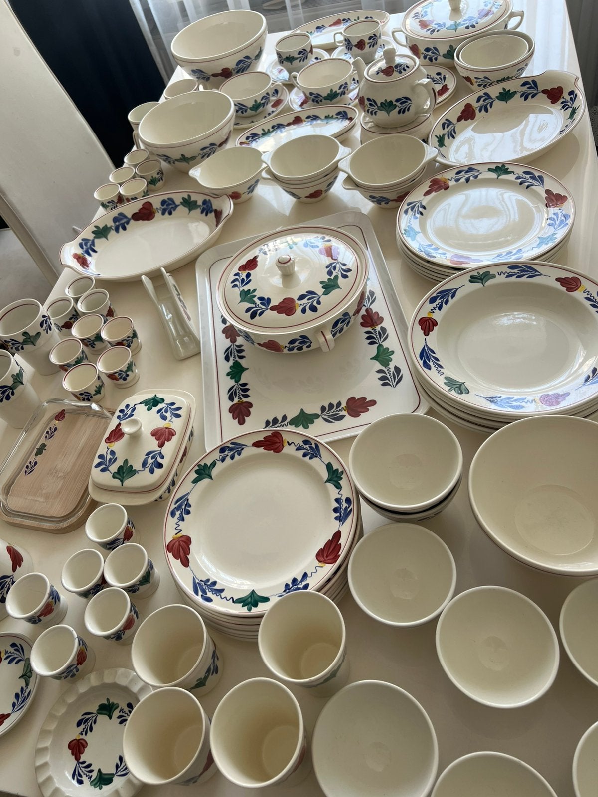 Boerenbont servies 100 delig (zie de foto), Ophalen of Verzenden