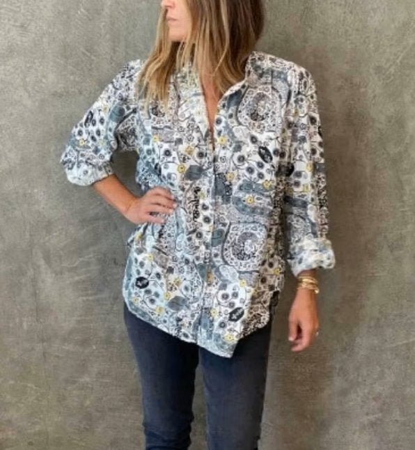 Isabel Marant Etoile katoenen blouse Fr 38+ nieuwstaat, Maat 38/40 (M), Zo goed als nieuw, Isabel Marant Etoile, Meerkleurig