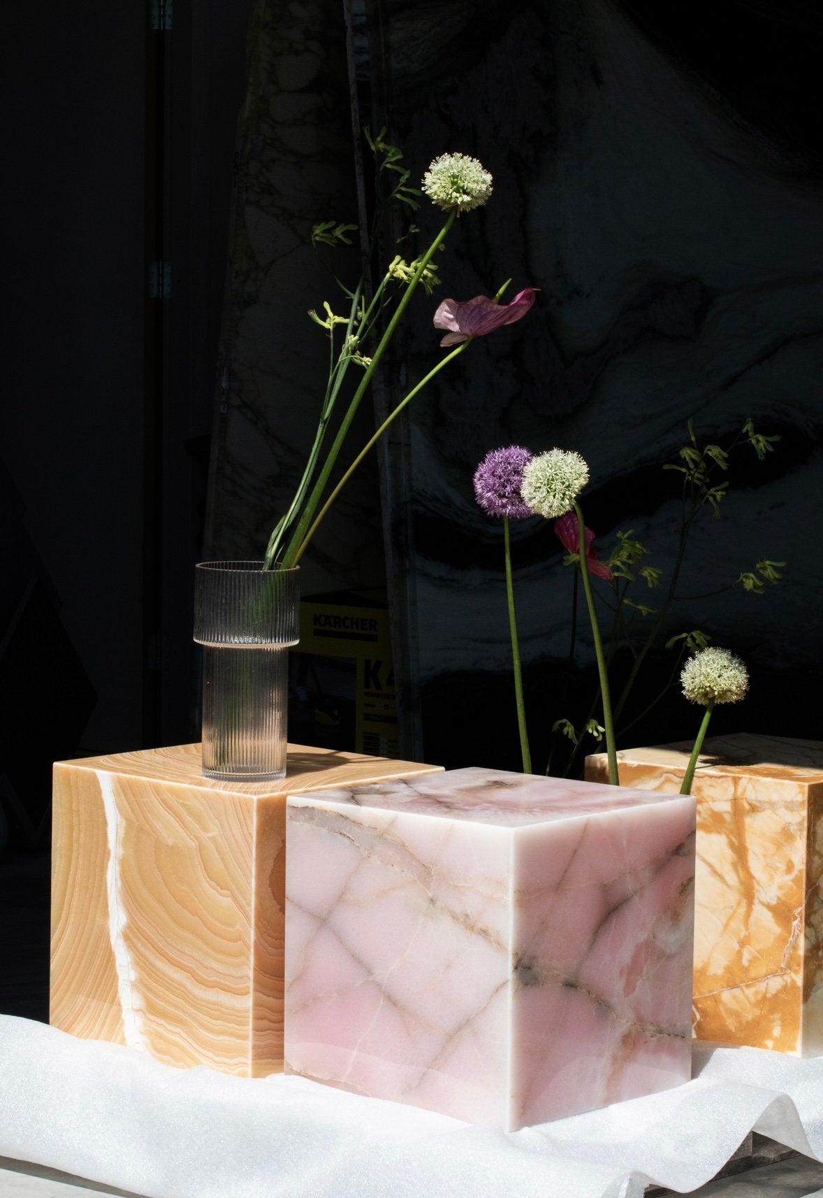 Kubus honey onyx, Huis en Inrichting, Ophalen, Minder dan 55 cm, Vierkant, Nieuw