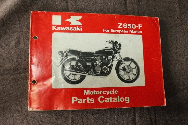 Kawasaki Z650F 1980 motorcycle parts catalogue Z650 F2, Motoren, Ophalen of Verzenden, Kawasaki