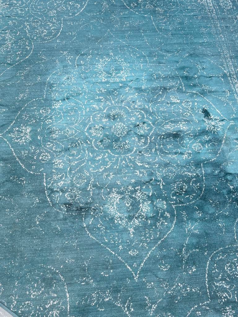 Vloerkleed Dutch Bone 170x240 cm kleur Ocean, Huis en Inrichting, Stoffering | Tapijten en Kleden, Gebruikt, Blauw, 150 tot 200 cm