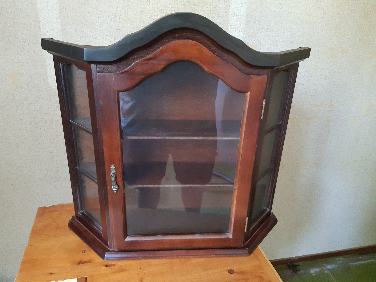 Antiek vitrinekastje, Huis en Inrichting, Kasten | Vitrinekasten, Ophalen, 25 tot 50 cm, 50 tot 100 cm, Minder dan 100 cm