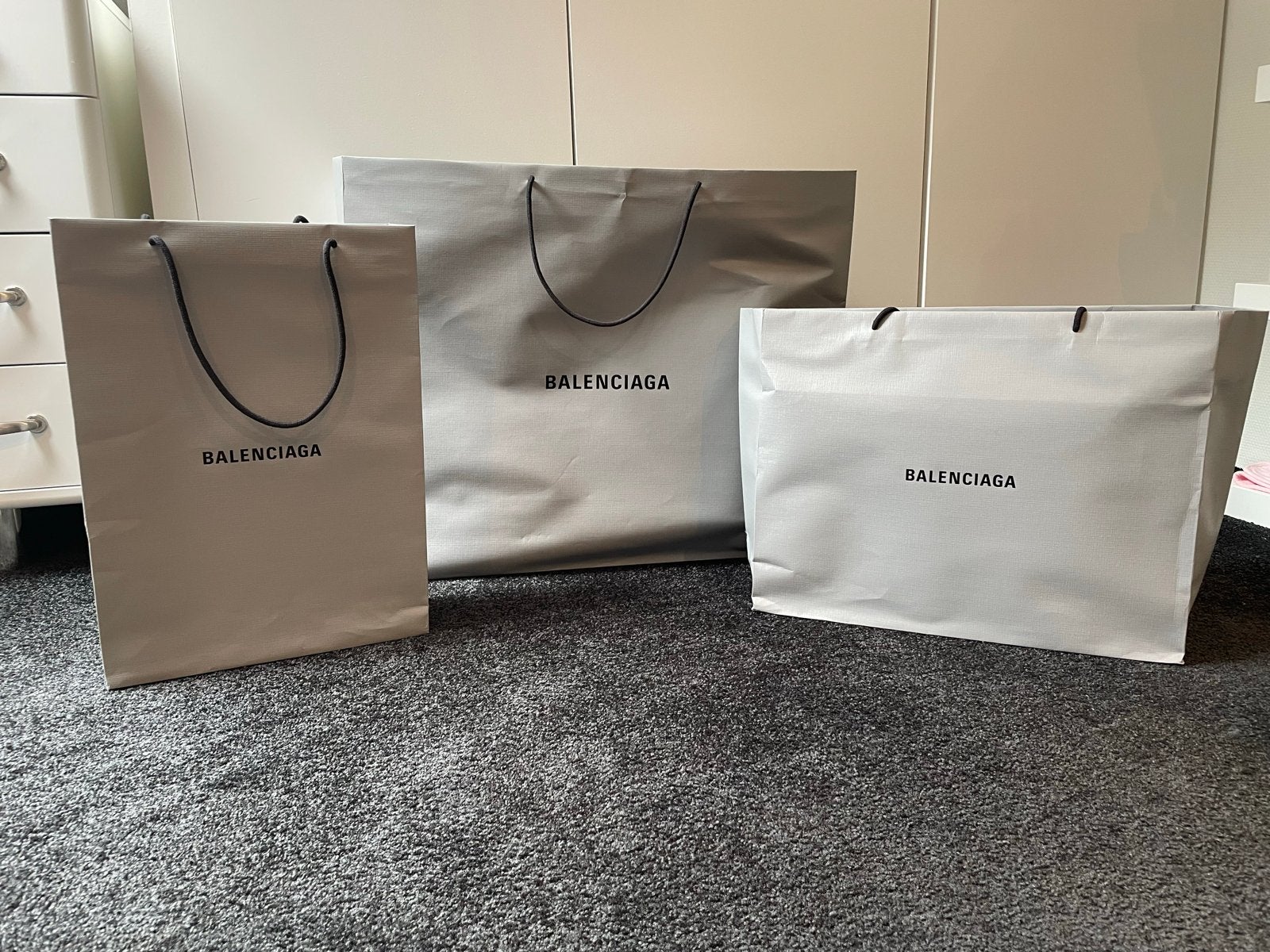 Balenciaga shoppingbags - Set van 3 luxe tassen, Ophalen of Verzenden, Nieuw