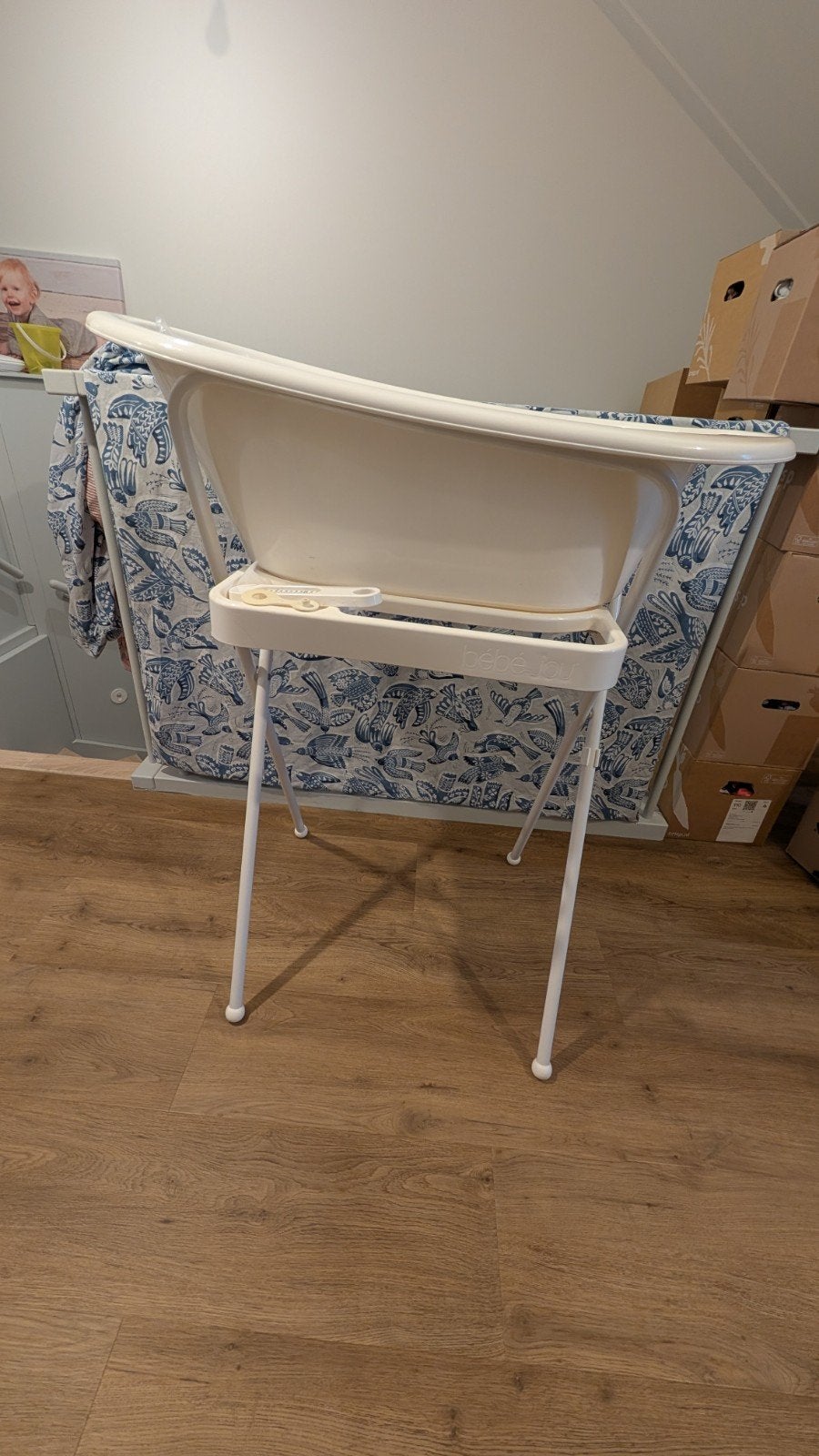 Bébé-jou babybadje met standaard en Tummy Tub, Kinderen en Baby's, Badjes en Verzorging, Ophalen, Gebruikt, Badje, Bébé-jou