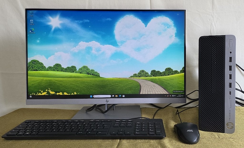 Compacte Krachtige HP 600 G3 PC i5 LCD 24 inch W11 Grote SSD, Computers en Software, Met monitor, Refurbished, Ophalen of Verzenden