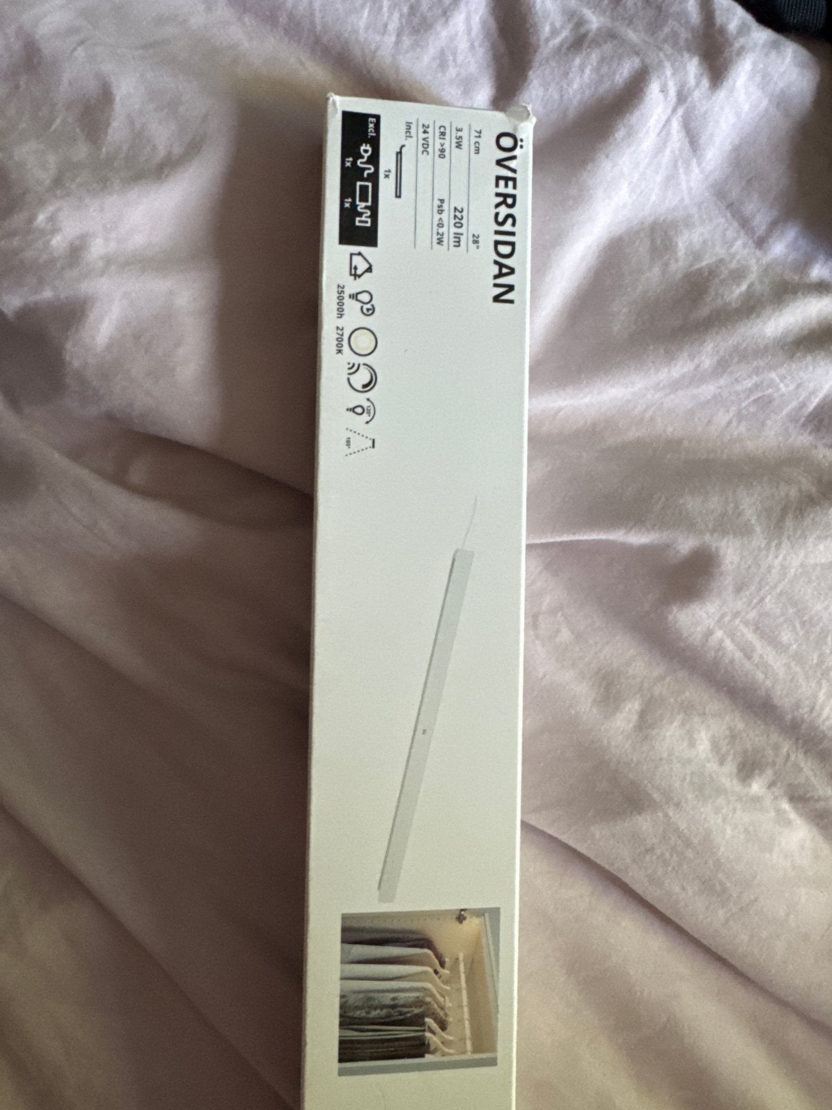IKEA ÖVERSIDAN LED-verlichting 71cm, nieuw in doos, Wit, Kunststof, Nieuw, Overige fittingen