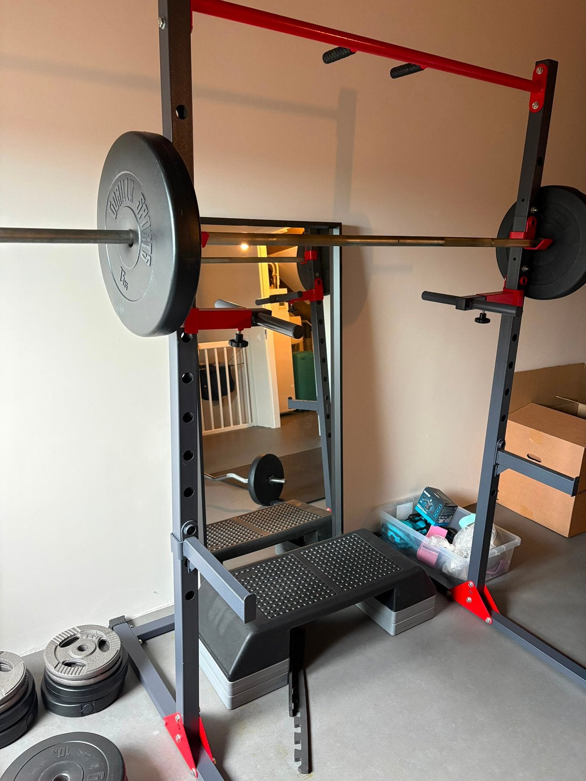 Squat rack, Sport en Fitness, Ophalen, Zo goed als nieuw, Krachtstation