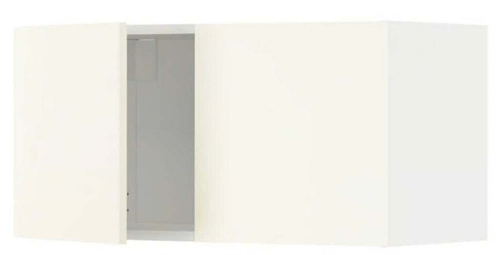 2x IKEA METOD bovenkast wit (Vallstena) + ophangrail, nieuw, Ophalen, Wit, Nieuw, 50 tot 100 cm