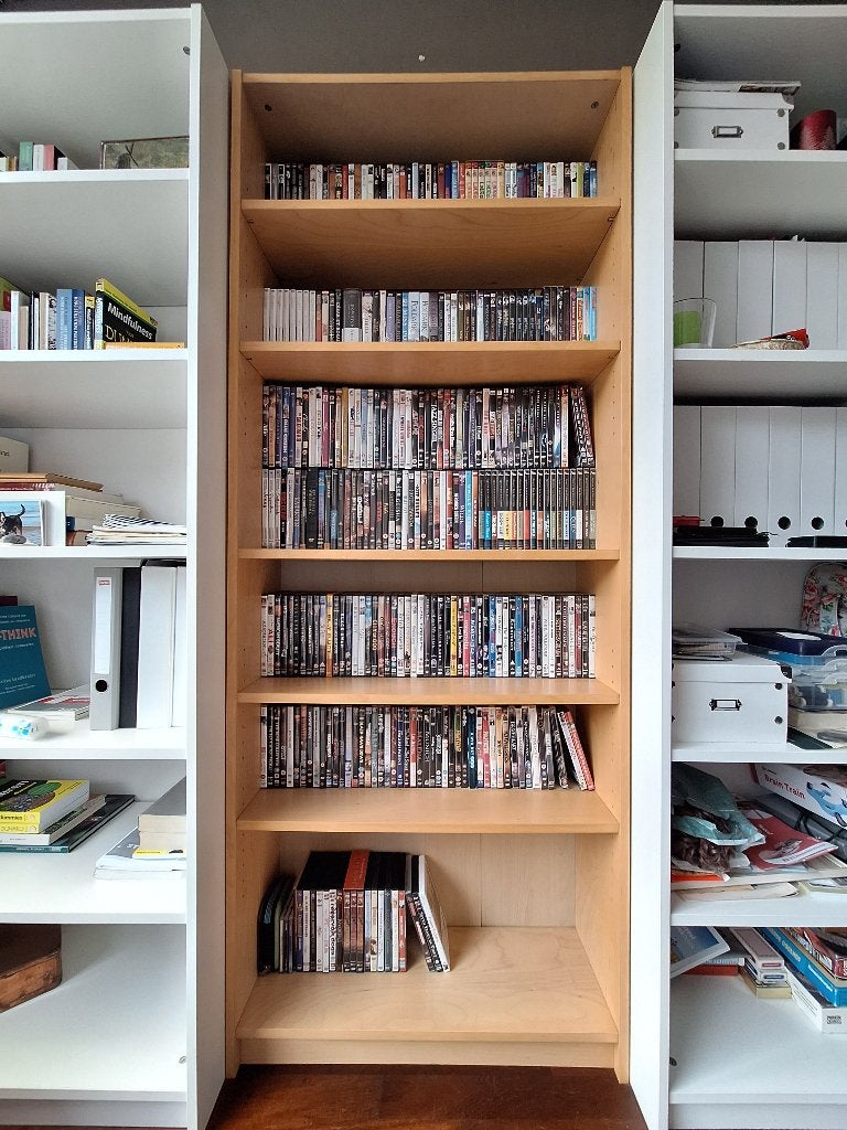 Boekenkast DVD kast grenen kleur, Huis en Inrichting, Ophalen, Met plank(en), 200 cm of meer, 50 tot 100 cm