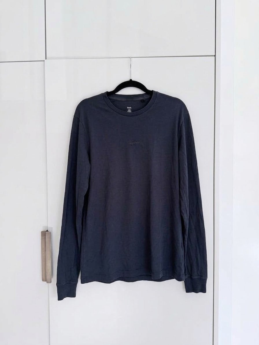 Rapha Men's Long Sleeve Cotton T-Shirt – Dark Navy (Size L), Heren, Ophalen of Verzenden, Zo goed als nieuw, L