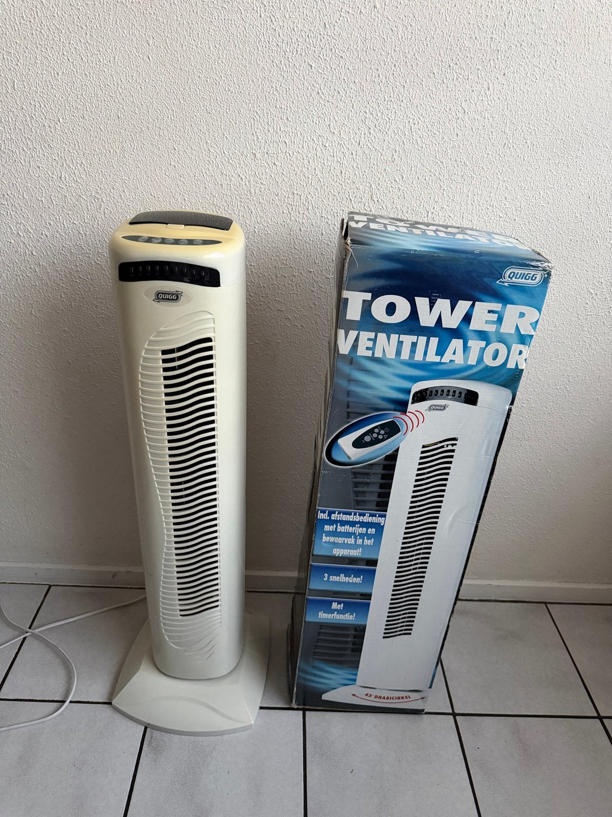 Torenventilator met afstandsbediening, Witgoed en Apparatuur, Ventilatoren, Ophalen, Ventilator met afstandsbediening, Gebruikt