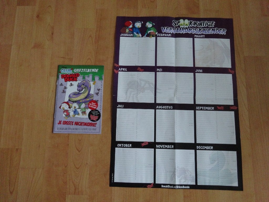 Donald Duck Club – Griezelbende incl kalender poster (NIEUW), Eén stripboek, Ophalen of Verzenden, Nieuw