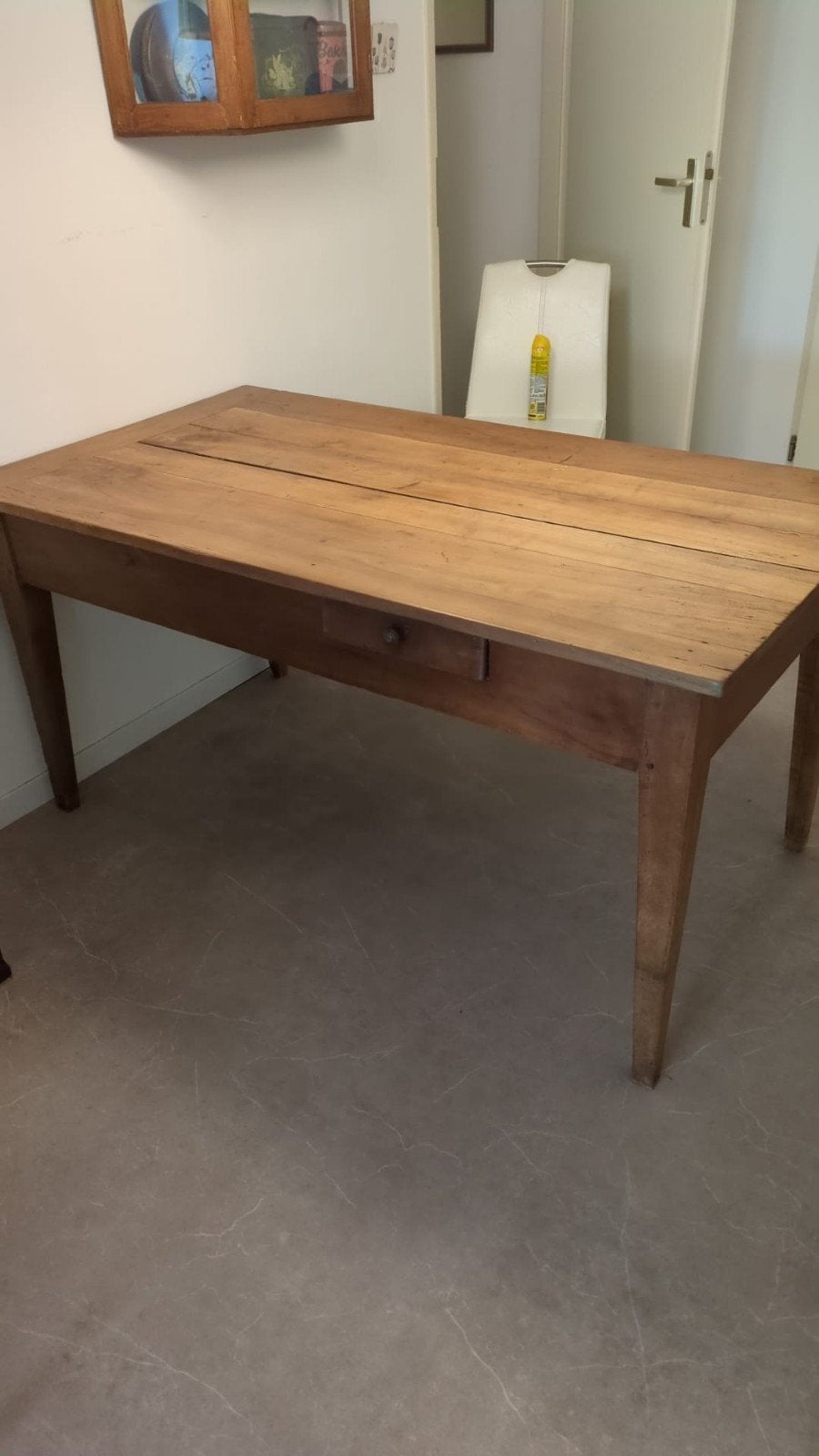 Mooi formaat houten eettafel. Houtsoort Grenen, Ophalen, Gebruikt, 100 tot 150 cm, 50 tot 100 cm
