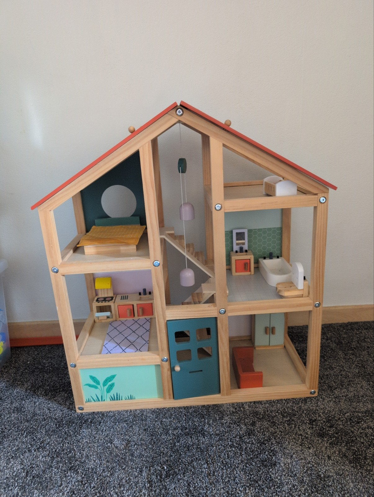 Hema Poppenhuis met Meubeltjes - Zo goed als nieuw, Kinderen en Baby's, Speelgoed | Poppenhuizen, Ophalen of Verzenden, Zo goed als nieuw