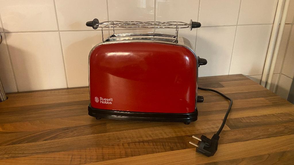 Broodrooster Russell Hobbs rood, Ophalen, Gebruikt, Uitneembare kruimellade