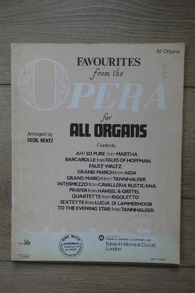 Opera for orgel, Gebruikt, Ophalen of Verzenden, Religie en Gospel, Artiest of Componist