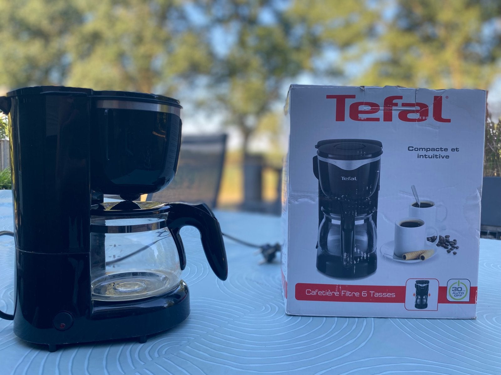 Te koop Tefal Filterkoffiezetapparaat - 0.6L, 6 kopjes, Witgoed en Apparatuur, Afneembaar waterreservoir, Koffiemachine, Gemalen koffie