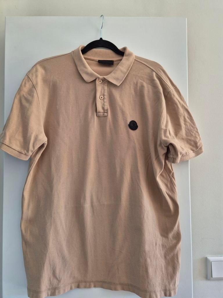 Moncler Polo Shirt Beige Maat L, Maat 52/54 (L), Moncler, Beige, Ophalen of Verzenden
