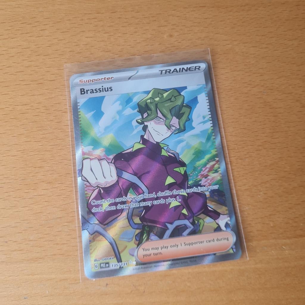 Pokémon TCG Brassius Supporter Full Art Kaart, Ophalen of Verzenden, Nieuw, Losse kaart, Foil