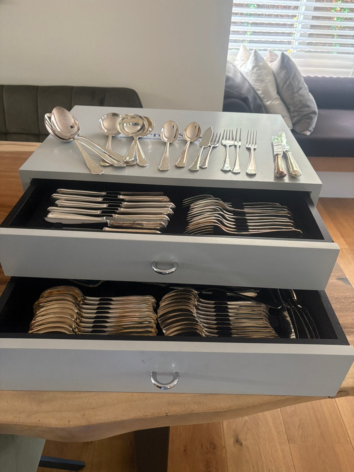 Villeroy & boch verzilverd bestek cassete vintage, Ophalen of Verzenden