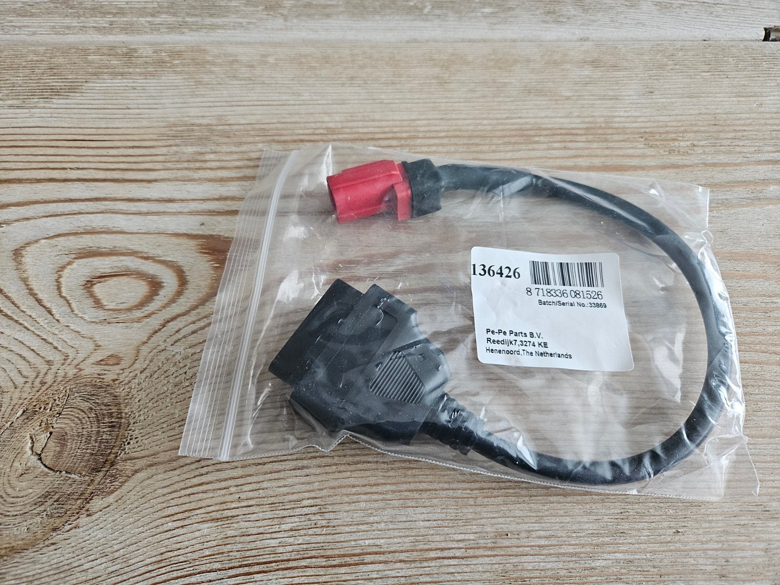 Verloopkabel 5-pins OBD2 Piaggio/Vespa 3v iGet Euro 4/5, Ophalen of Verzenden