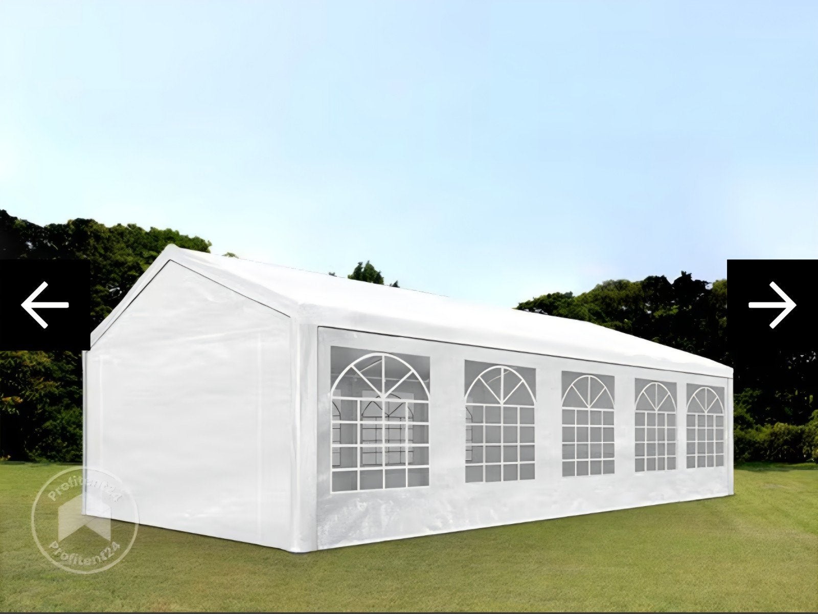 Partytent 8x4 te huur, Ophalen