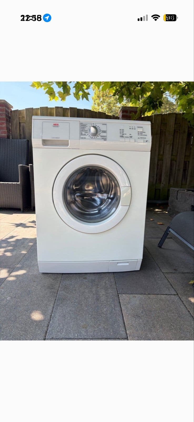Goedwerkende AEG Lavamat Wasmachine, Witgoed en Apparatuur, Gebruikt, Ophalen of Verzenden, Voorlader, Kort programma