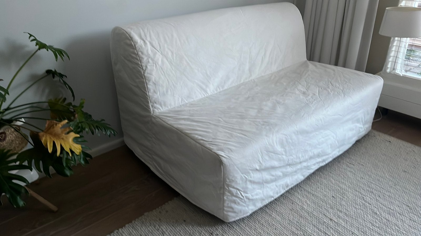 Slaapbankje Ikea, Ophalen, Wit, 140 cm, Zo goed als nieuw