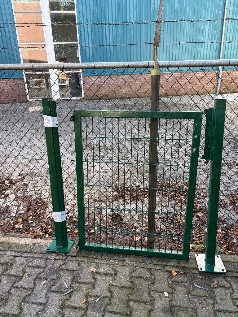 2e keus groene enkele tuinpoort incl. palen – RAL6005, Tuin en Terras, Ophalen, Minder dan 100 cm, 100 tot 150 cm, Zo goed als nieuw
