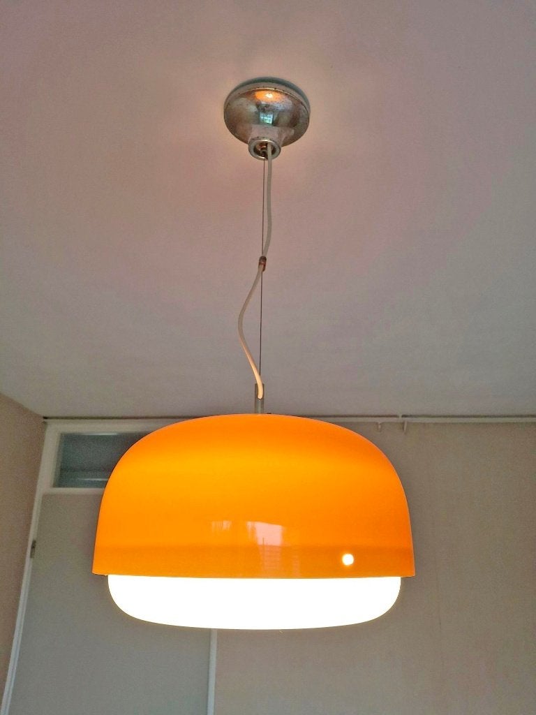 Vintage Medusa hanglamp van Luigi Massoni voor Guzzini, Ophalen, Zo goed als nieuw, Overige materialen, Vintage