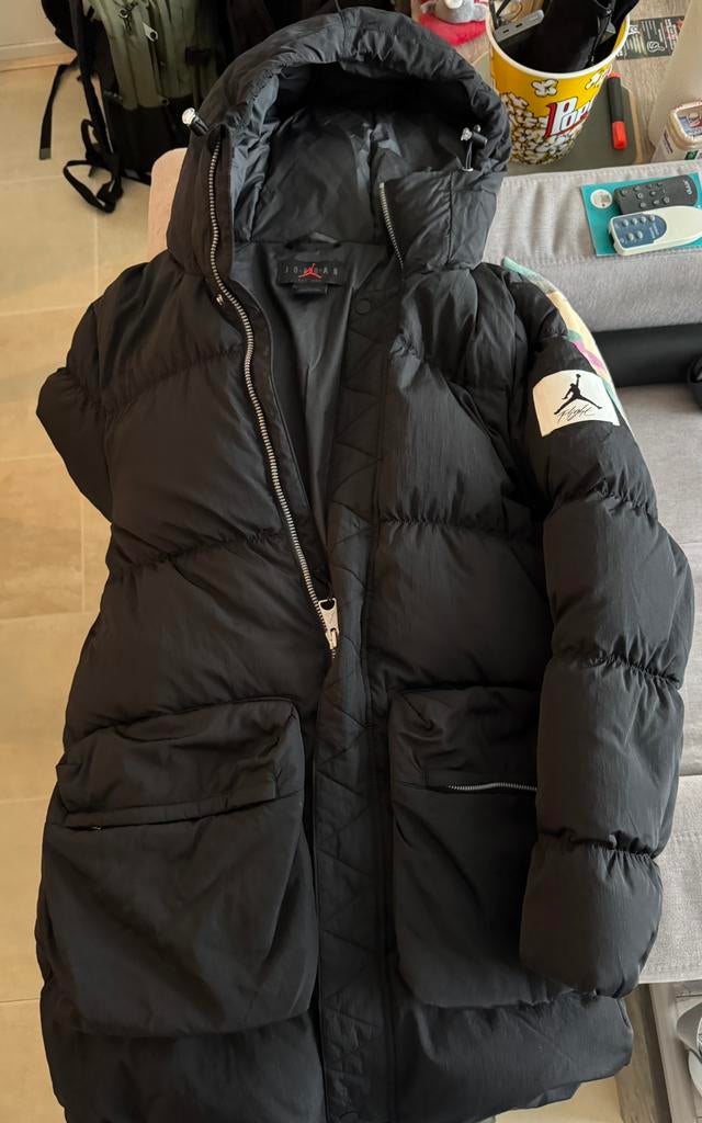 Jordan winterjas L, Kleding | Heren, Jassen | Winter, Ophalen of Verzenden, Zo goed als nieuw, Zwart