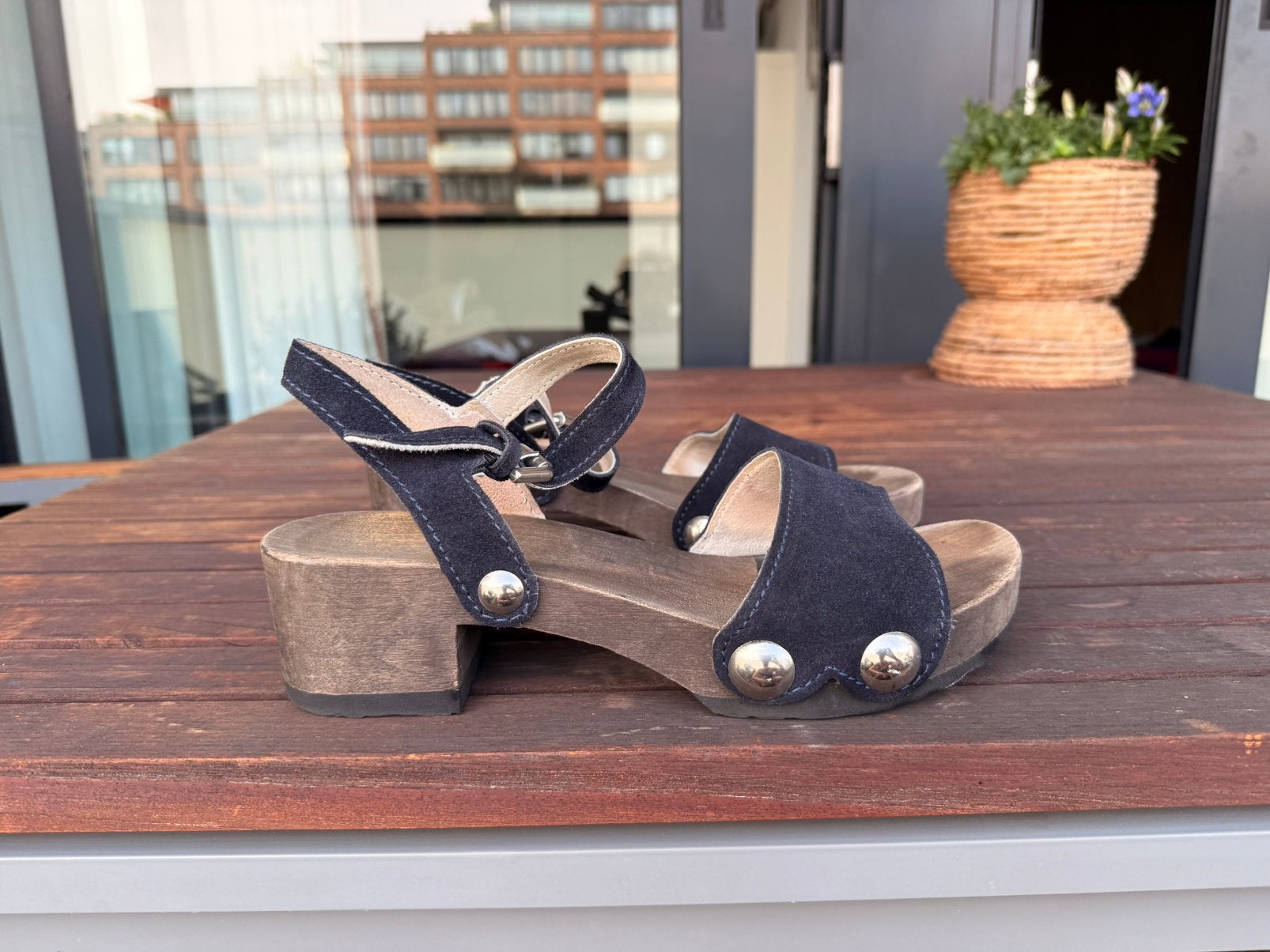 Softclox blauwe suède sandalen maat 40, Kleding | Dames, Ophalen of Verzenden, Zo goed als nieuw
