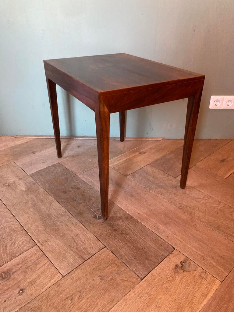 Bijzettafel met lade van Severin Hansen, jaren 50, Huis en Inrichting, Minder dan 55 cm, Gebruikt, Rechthoekig, Ophalen