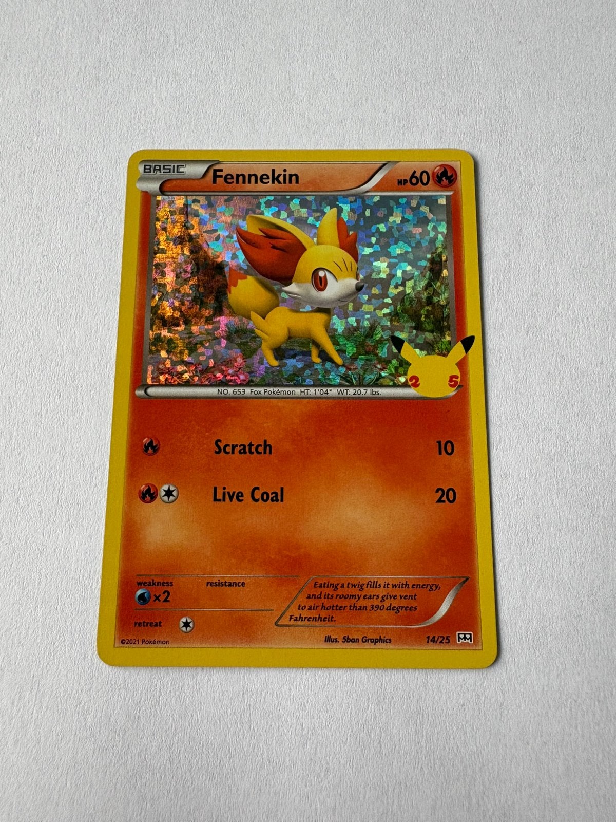 Pokémon kaart Basic Fennekin, Ophalen of Verzenden, Nieuw