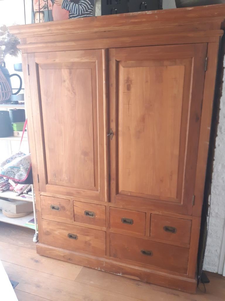 Teak houten kast, Ophalen, Gebruikt, 200 cm of meer, Teakhout