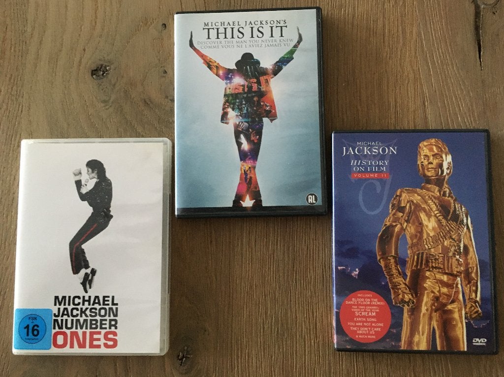 Michael Jackson op 3 dvd's, Gebruikt, Alle leeftijden, Inclusief doosje, Ophalen of Verzenden