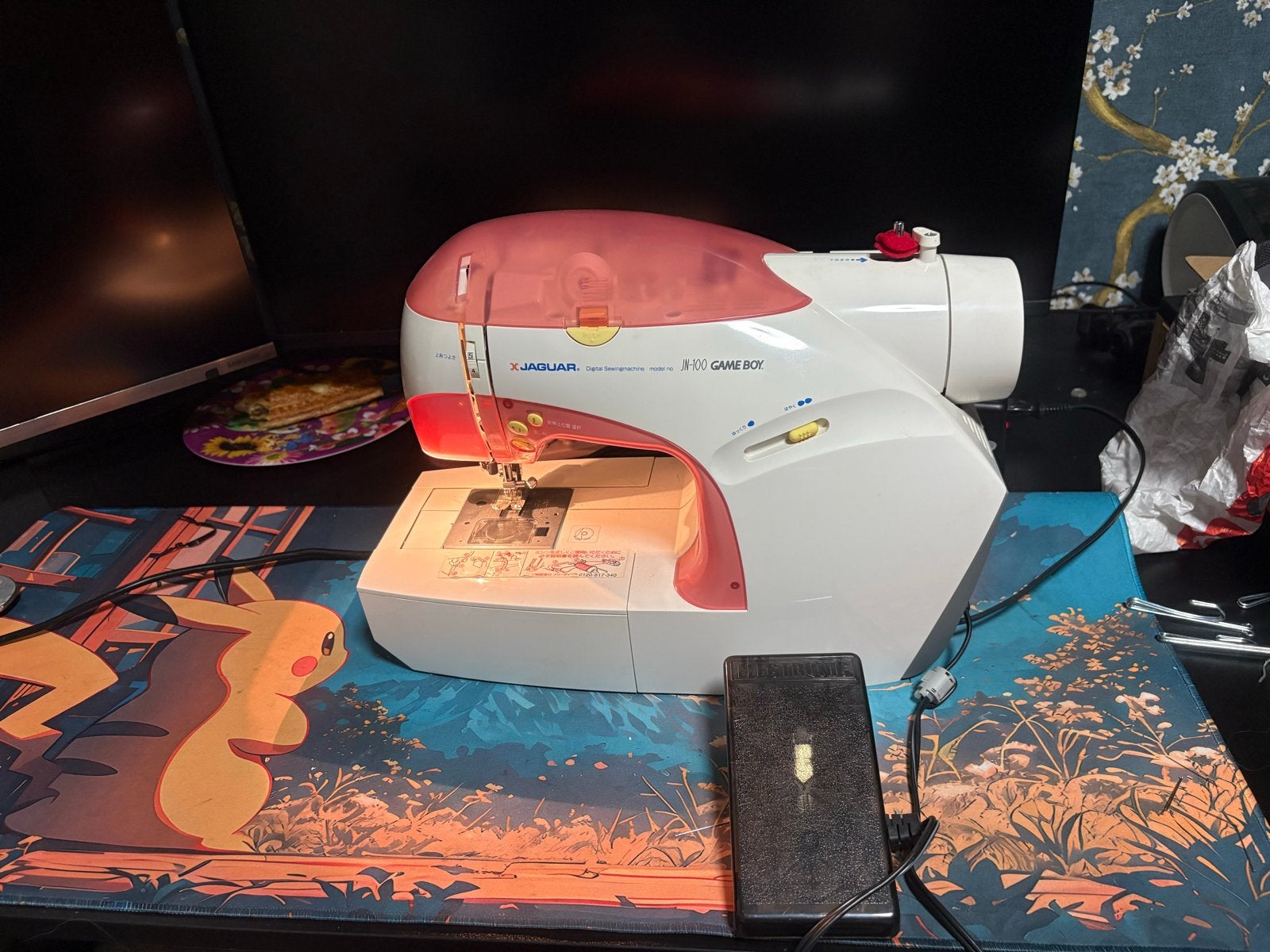 Zeldzame Jaguar JN-100 Game Boy naaimachine + voetpedaal, Ophalen of Verzenden, Gebruikt
