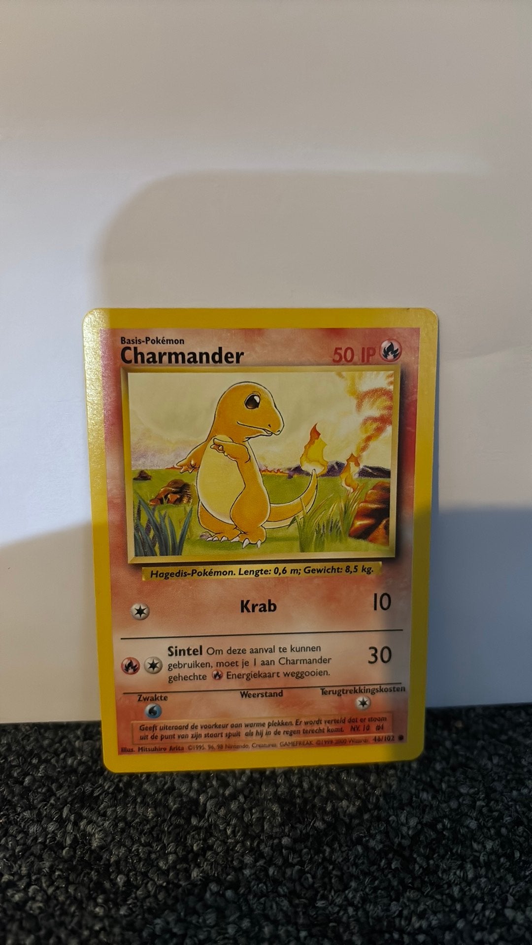 Pokemon. (Base set NL Charmander), Ophalen of Verzenden, Zo goed als nieuw