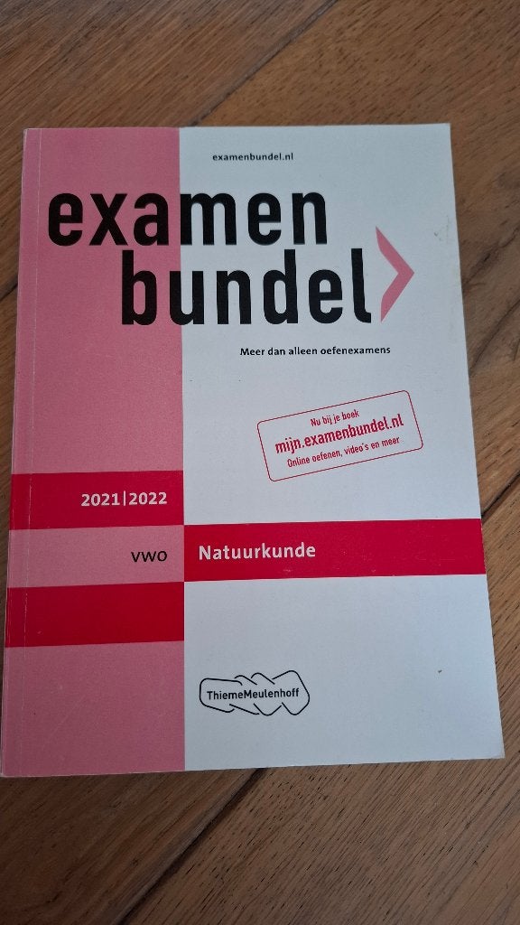Examenbundel natuurkunde VWO 2021/2022, VWO, Natuurkunde, ThiemeMeulenhoff, Ophalen of Verzenden